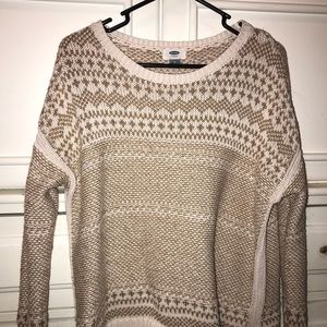 Beige & White Sweater